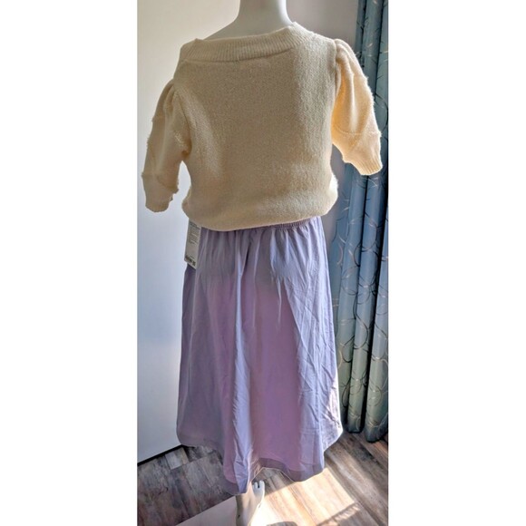 NWT $118 Size S Small Lululemon Stretch Woven Ruffle-Waist Midi skirt Lavender - Picture 3 of 3